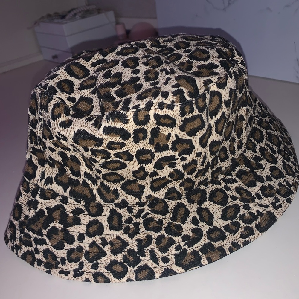 NWOT Leopard Print Bucket Hat